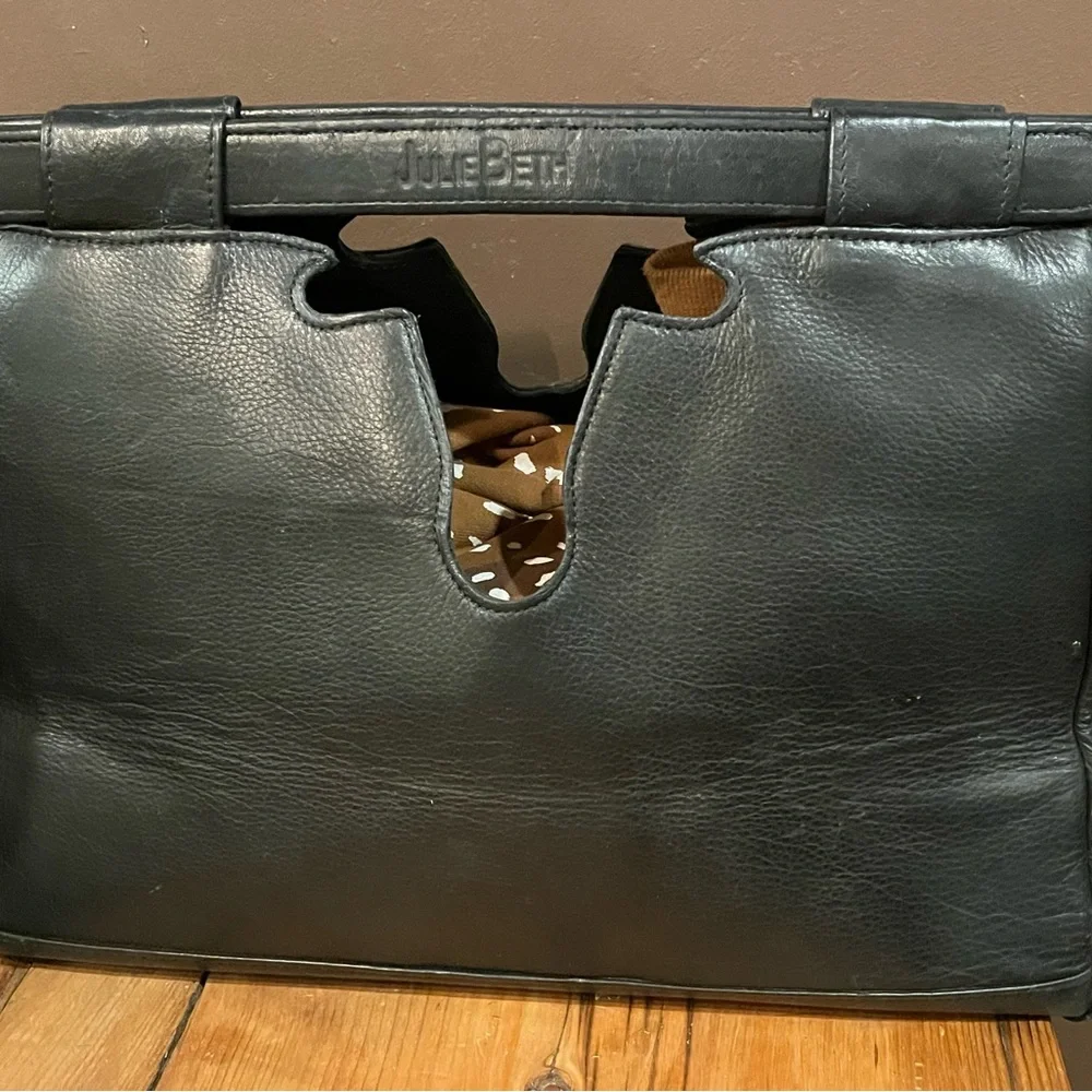 Julie Beth Longhorn Bag Black and White Cowhide - Picture 5 of 9